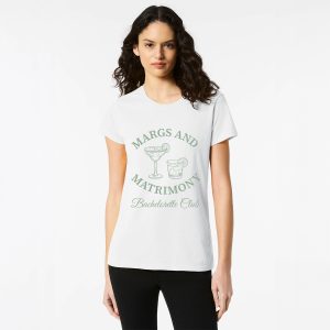 Personalised Bachelorette Top 10 White Front Green
