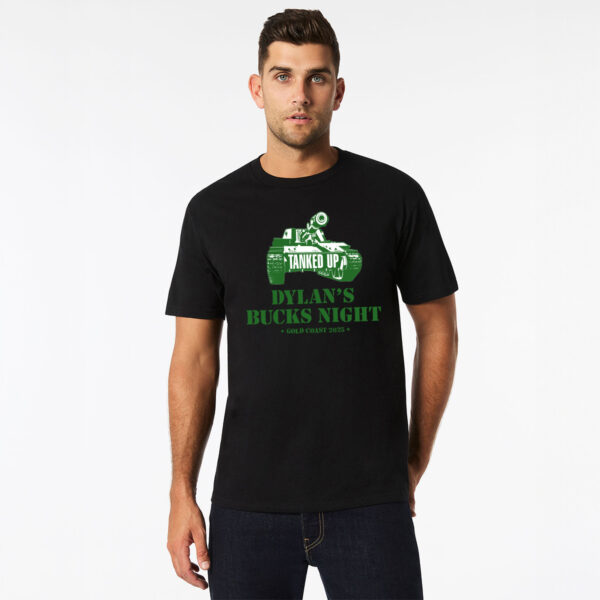 black t-shirt tanked up