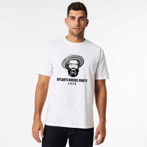 Personalised Bucks Top Design 10 White Front Wicked Partystore