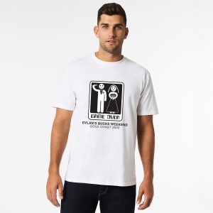 Personalised Bucks Top Design 12 White Front Wicked Partystore
