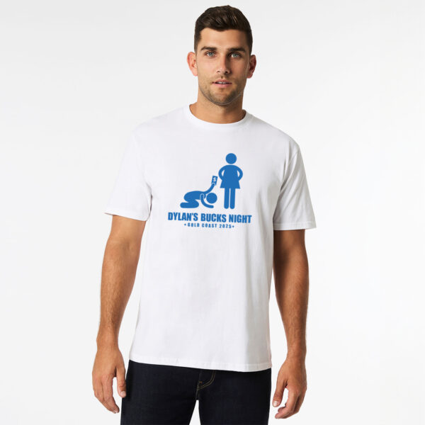 Personalised Bucks Top Design 16 White Front Wicked Partystore