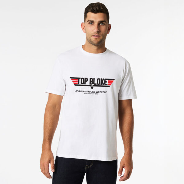 Personalised Bucks Top Design 22 White Front Wicked Partystore
