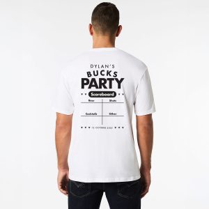 bucks white shirt party scoreboard