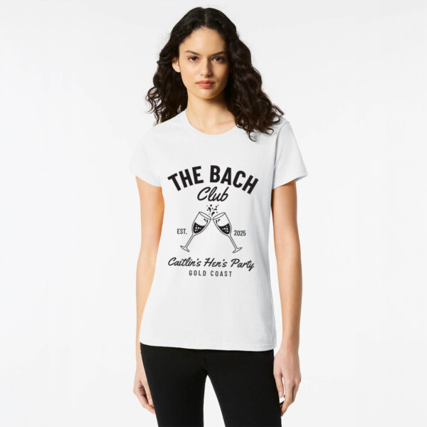 Personalised Hens Top Design 11 White Front Black