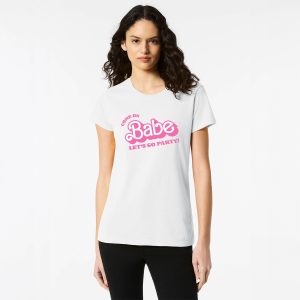 Personalised Hens Top Design 15b White Front Pink