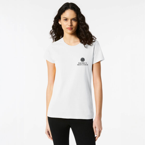 Personalised Hens Top Design 26 White Front Black