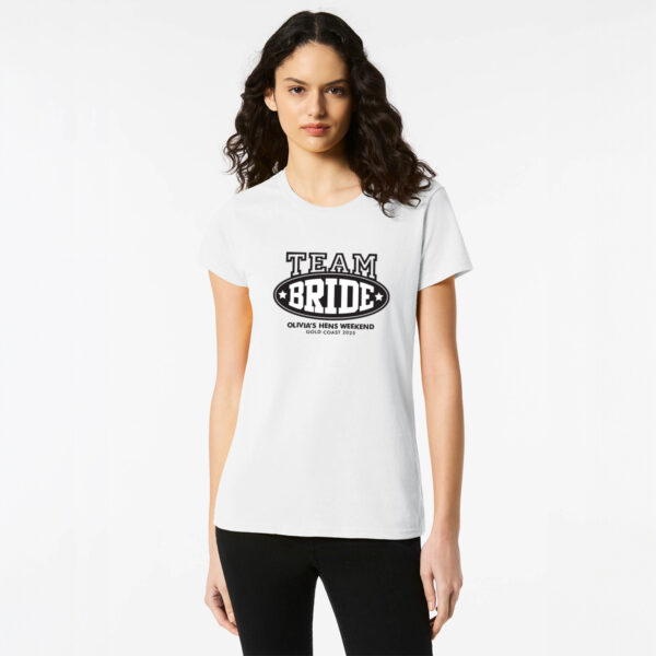 Personalised Hens Top Design 4 White Front Black