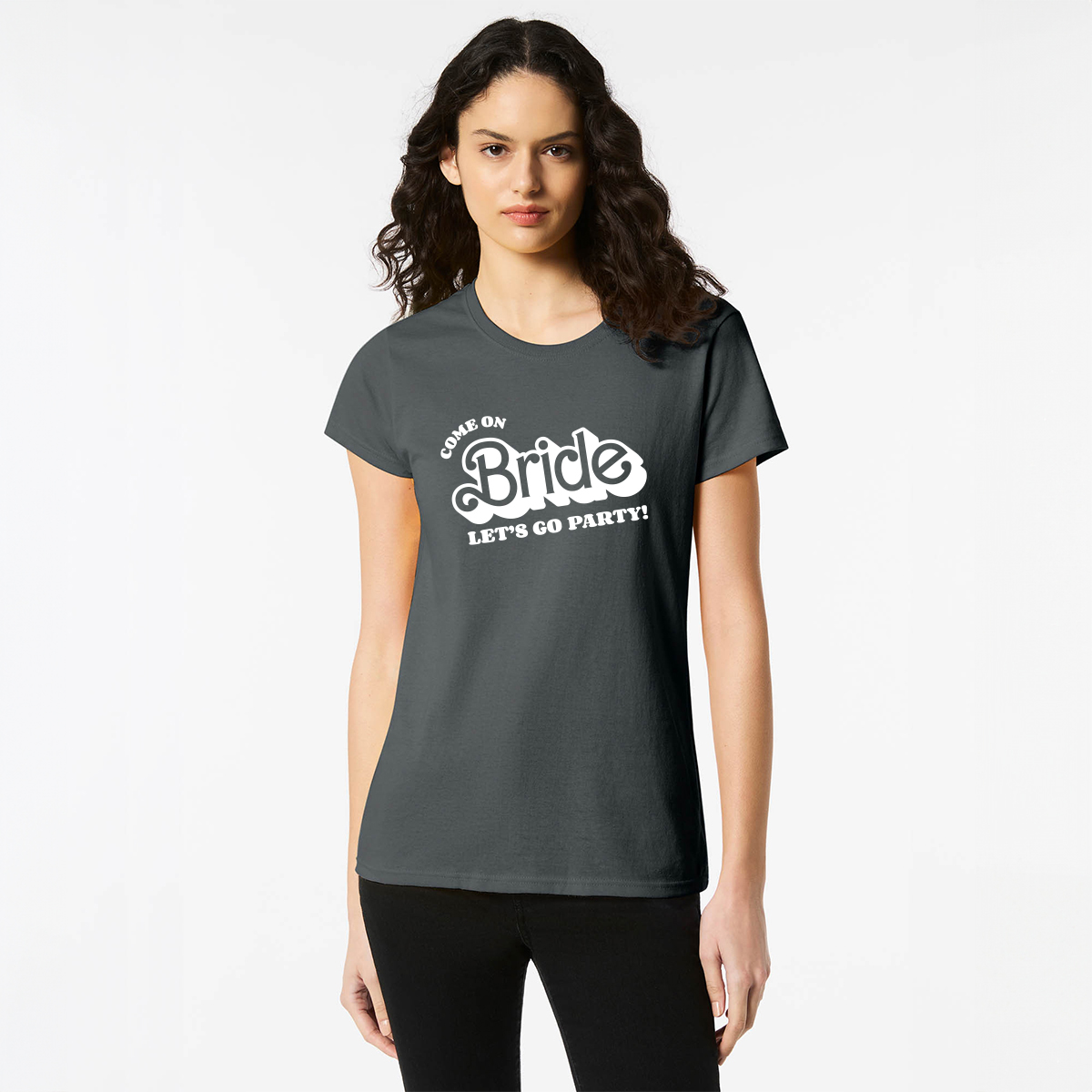 Personalised Hens Top Wicked Partystore Design 15a Black Front White