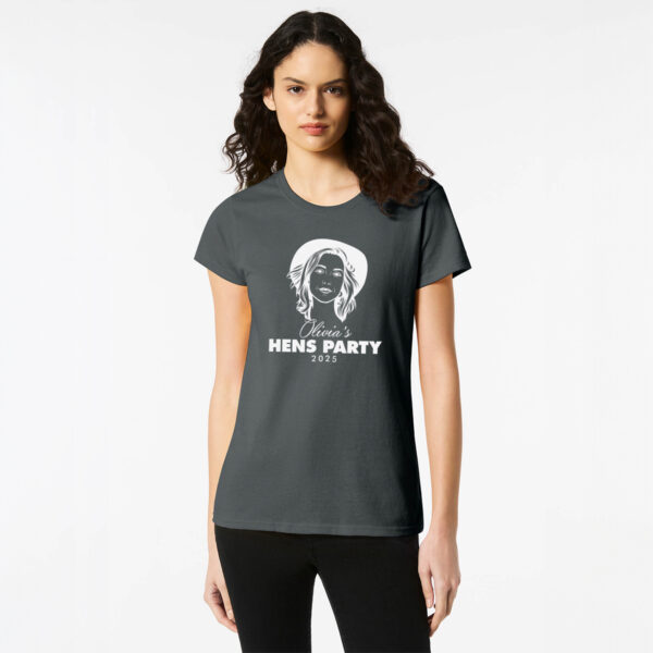 Personalised Hens Top Wicked Partystore Design 8 Black Front White