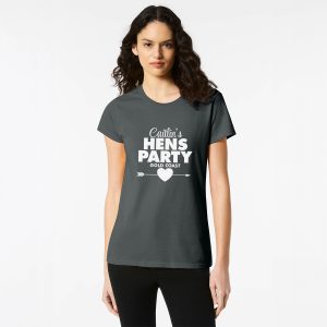 Personalised Hens Top Wicked Partystore Design 9 Black Front White