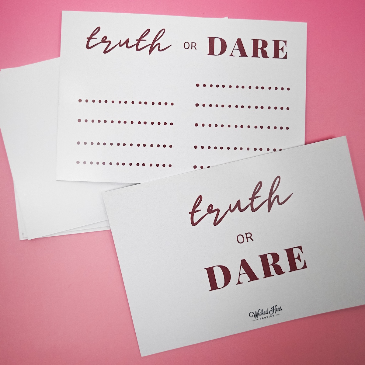 Truth Or Dare Hens Party Card Game Wicked Party Store
