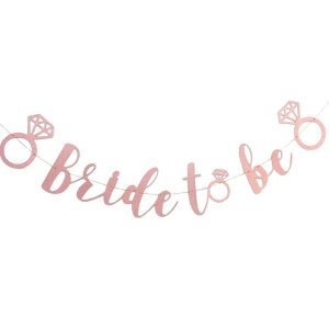 Bride To Be Bunting Banner Rose Pink Gold Wicked Partystore 2