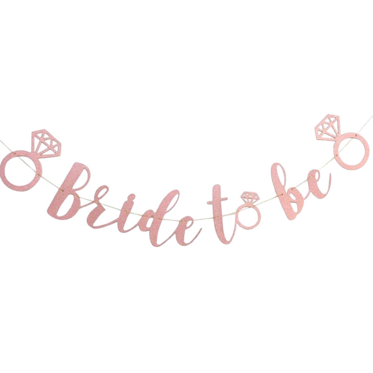 Bride To Be Bunting Banner Rose Pink Gold Wicked Partystore 2
