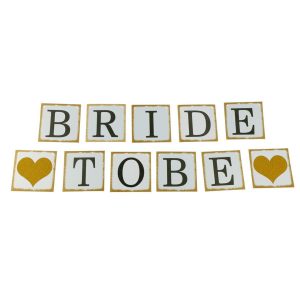Bride To Be Gold Bunting Banner Wicked Partystore 2