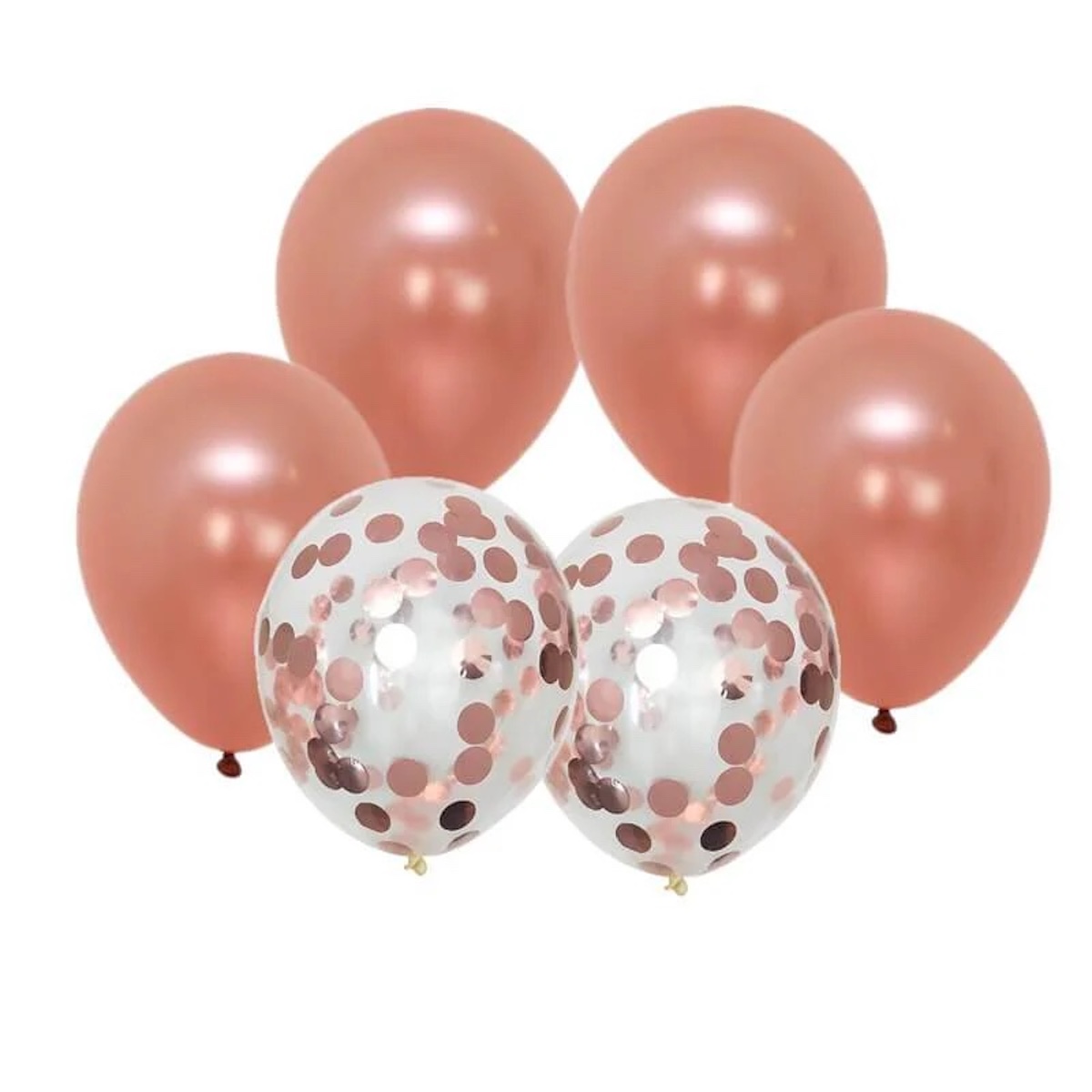 Pink Rose Gold Metallic And Confetti Balloons Wicked Partystore 3
