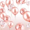 Pink Rose Gold Metallic And Confetti Balloons Wicked Partystore 4