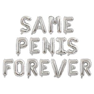 Same Penis Forever Silver Foil Balloons Wicked Partystore 1