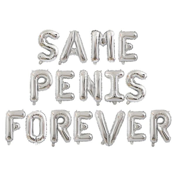 Same Penis Forever Silver Foil Balloons Wicked Partystore 1