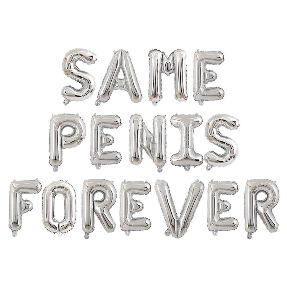 Same Penis Forever Silver Foil Balloons Wicked Partystore 1