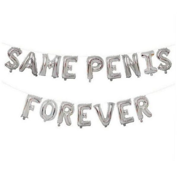 Same Penis Forever Silver Foil Balloons Wicked Partystore 2