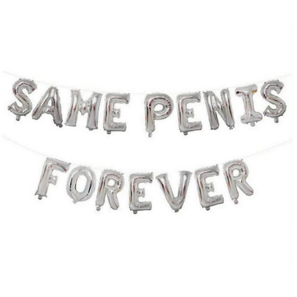 Same Penis Forever Silver Foil Balloons Wicked Partystore 2