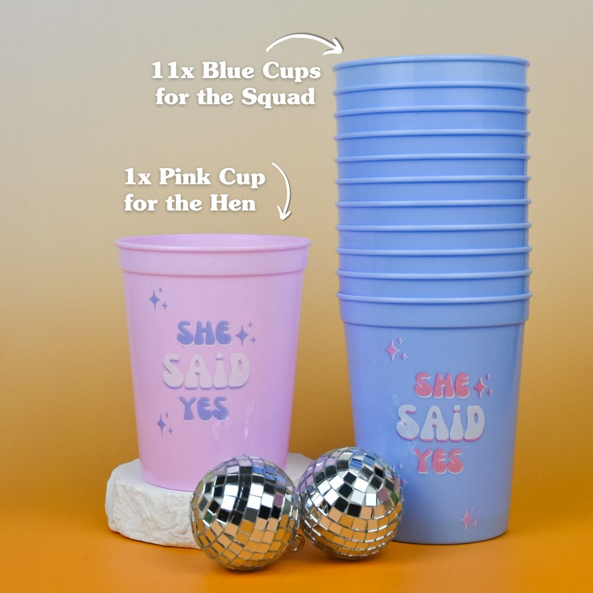She Said Yes Set Party Cups 2