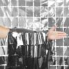 Silver Foil Metallic Curtain Wicked Partystore 2 Silver Foil Metallic Curtain Wicked Partystore 2
