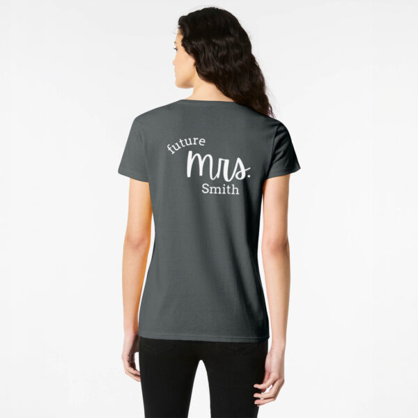Personalised Hens Top Future Mrs Wicked Partystore Design 25 Black Back White