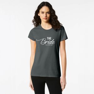 Personalised The Bride Top Wicked Partystore Design 5a Black Front White